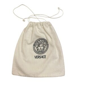 VERSACE Drawstring Dust Bag Purse Handbag Shoes Storage. 8x10. Black & White
